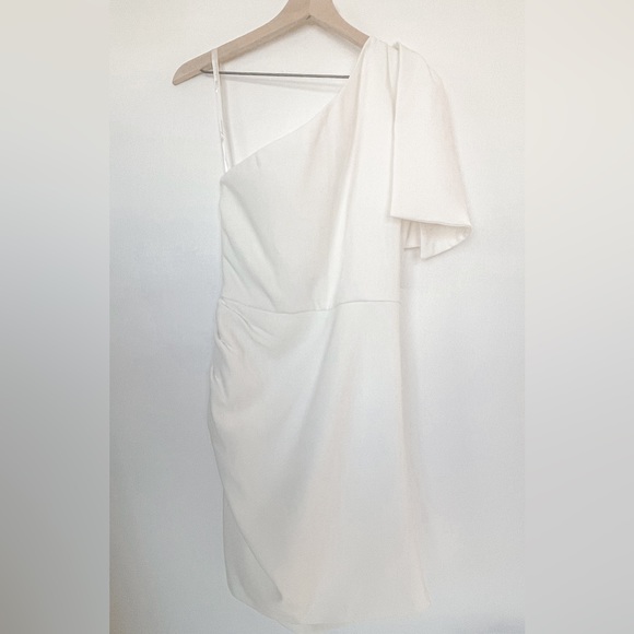 Shoshanna Midnight Paionia One Shoulder White Dress 00/045 - Picture 7 of 14